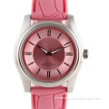 Fashion Stainless Steel Case Quartz Watches with Silicone Band for Women (TE-2747)